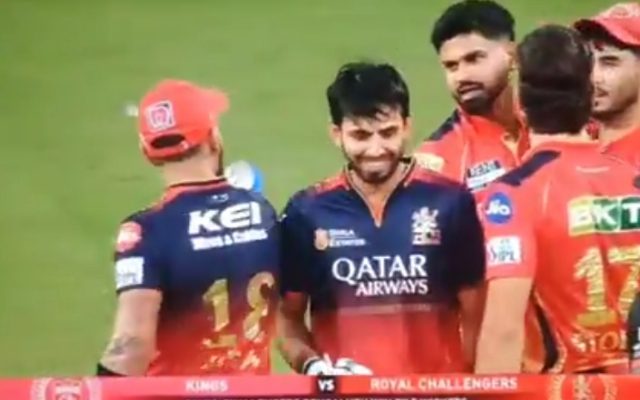[Watch]: Virat Kohli’s Intense Celebration Sparks Heated Exchange with Shreyas Iyer During Post-Match Handshake