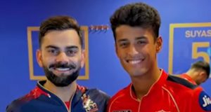 Suryansh Shedge Shows Off Signed Jersey by MS Dhoni and Virat Kohli