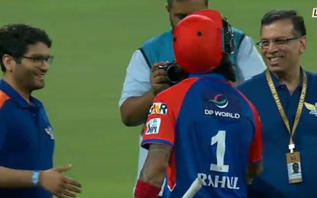 [WATCH]- KL Rahul Briefly Greets Sanjiv Goenka Before Quickly Walking Off Post LSG vs DC Match