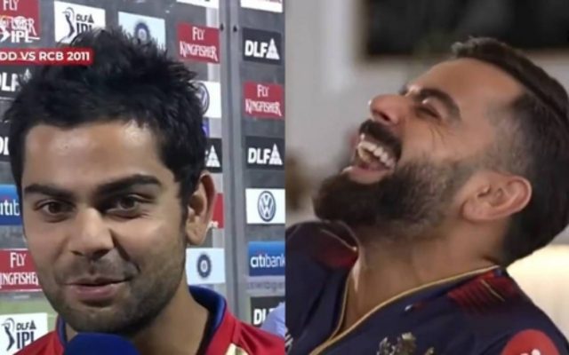 [WATCH]- Virat Kohli Blushes While Watching Old Clip Of Himself Commenting On Chris Gayle