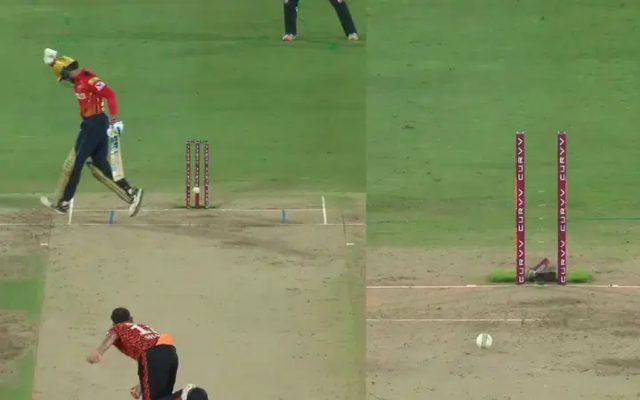 [WATCH]- Shami Hits Stumps As Batter Steps Back Late In SRH vs PBKS 2025 Match