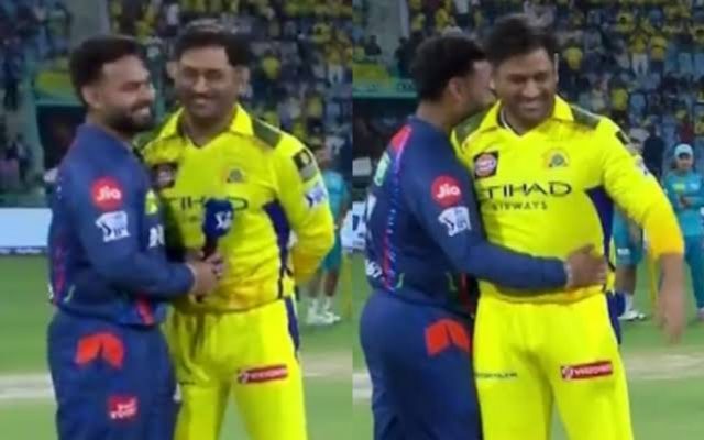 [WATCH] Rishabh Pant And MS Dhoni Share Fun Moment At Toss Ahead Of LSG vs CSK IPL 2025