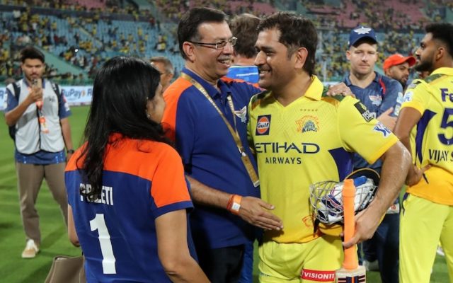 [WATCH]- MS Dhoni Shares A Light Moment With Sanjiv Goenka After Leading CSK To Victory Over LSG