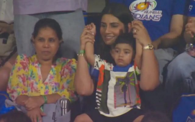 [WATCH]- Sanjana Ganesan Departs Wankhede Stadium With Son Angad After MI vs LSG Clash In IPL 2025