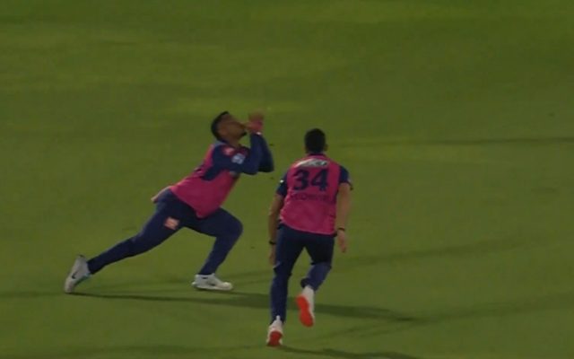 [WATCH]- Hetmyer’s Stunning Diving Catch Dismisses Sundar For 13 In RR vs GT IPL 2025