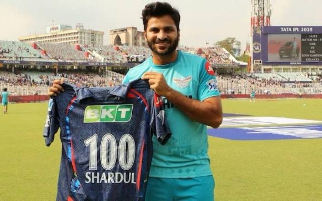 [WATCH]- LSG Honours Shardul Thakur With Special Jersey For 100th IPL Appearance