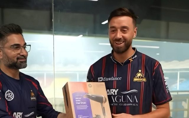 [WATCH]-  James Vince Receives Hair-Dryer Award For Stellar Player Of The Match Display Against Multan Sultans