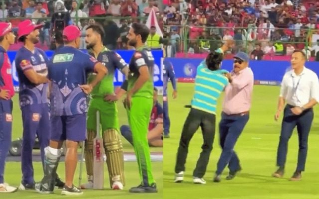 [WATCH]- Kohli Skillfully Avoids Intruder After RR vs RCB IPL 2025 Match
