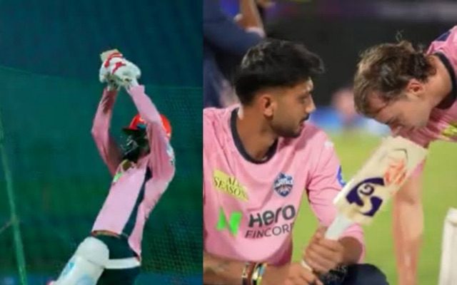 [WATCH] Axar Patel Jokes About KL Rahul’s Broken Bat In IPL 2025 Nets, Calls It A ‘Mongoose Bat’