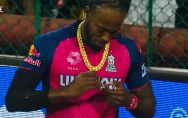 [WATCH]- Jofra Archer’s Nail Filing Moment On Field During RCB vs RR IPL 2025 Clash