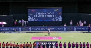 Players and Match Officials Pay Special Tribute to Armed Forces Before PBKS vs RR Clash in IPL 2025