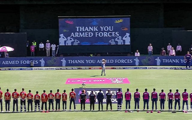 [Watch]: Players and Match Officials Pay Special Tribute to Armed Forces Before PBKS vs RR Clash in IPL 2025