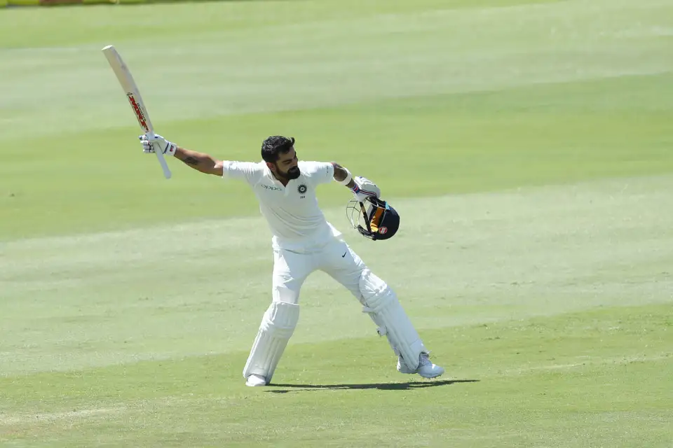 Virat After Test Century Against South Africa. [Image Credit: ESPNCricinfo]