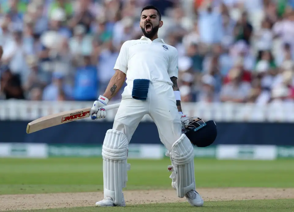Virat Kohli's Celebration After Century Against England. [Image Credit: ESPNCricinfo]