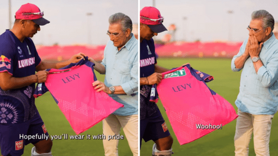 Eugene Levy Receives Special Jersey Gift from Rajasthan Royals