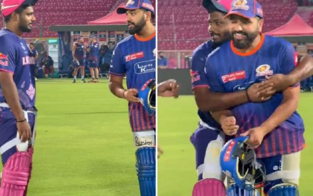 [WATCH]- Rohit Sharma Amuses Sanju Samson With Birthday Confusion Ahead Of RR vs MI IPL 2025 Match