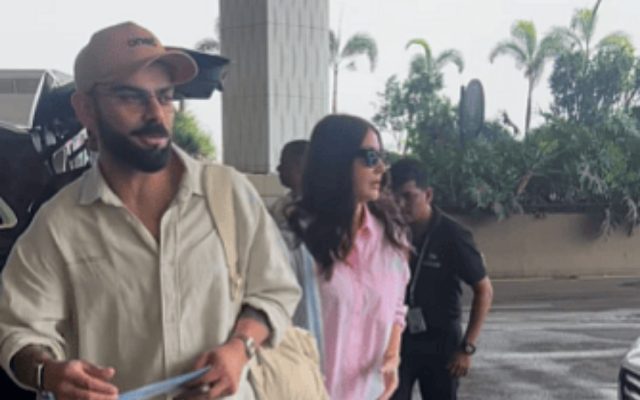 [WATCH]- Virat Kohli And Anushka Sharma Seen Departing Mumbai As IPL 2025 Resumes
