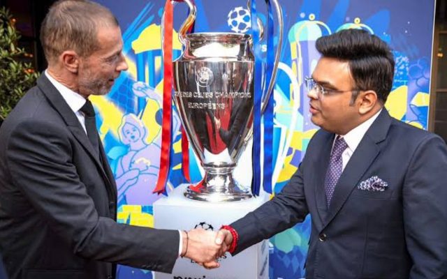 Jay Shah Engages With UEFA President Prior To PSG vs Inter UCL 2024-25 Showdown