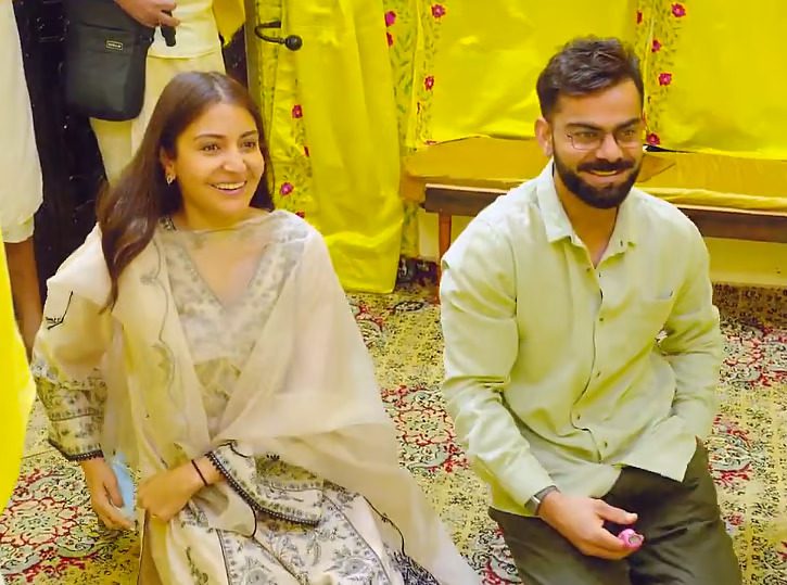 [WATCH] Virat Kohli And Anushka Sharma Attend Satsang At Radha Vatika Ashram During IPL 2026