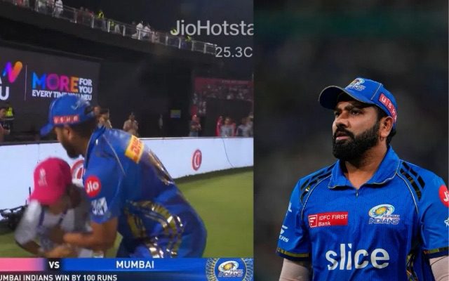 [WATCH]- Ball Boy Attempts To Touch Rohit Sharma’s Feet Post RR vs MI Clash In IPL 2025