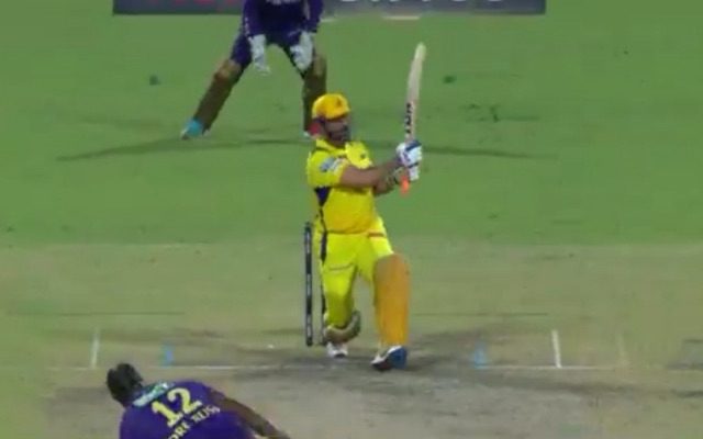 [WATCH]- MS Dhoni Launches Final-Over Six To Bring CSK Close To Victory In IPL 2025 Thriller vs KKR