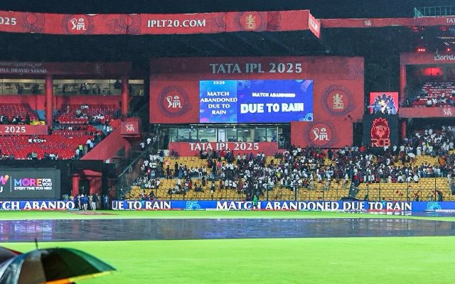 RCB Announces Ticket Refund Details After Rained-Out IPL 2025 Match Against KKR