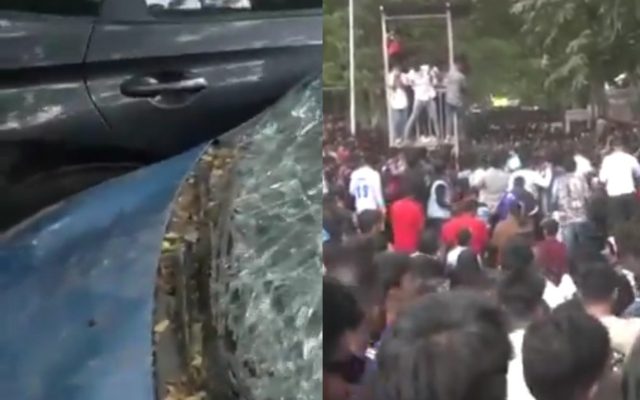[WATCH] RCB Fans Climb Stadium Walls, Damage Cars During Celebrations In Bengaluru