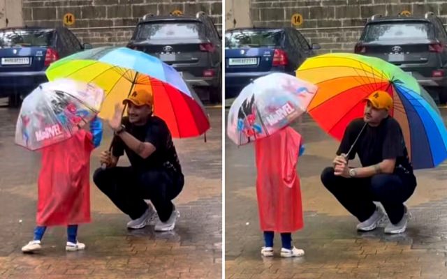 [WATCH]- Harbhajan Singh’s Heartwarming Rain Video With His Young Son Goes Viral
