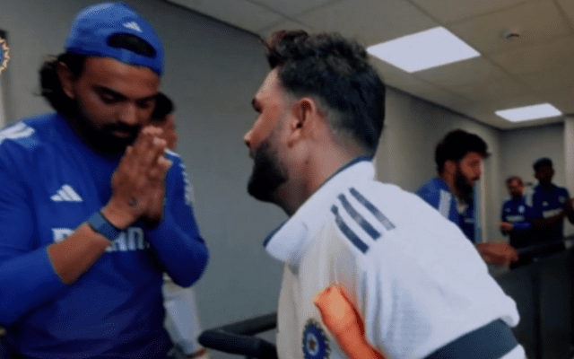 [WATCH]- KL Rahul Playfully Folds Hands To Rishabh Pant After His Unbeaten Knock In 1st Test vs England
