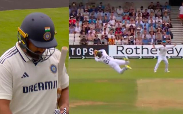 [WATCH] Ollie Pope Brilliant Catch Dismisses Karun Nair for a Duck In IND vs ENG 1st Test