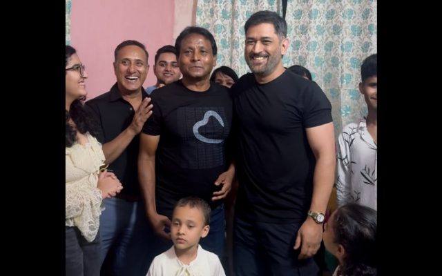 [WATCH]- MS Dhoni Makes Special Appearance At Friend’s Birthday In Ranchi
