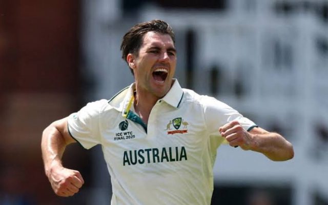 [WATCH]- Pat Cummins Celebrates Fiercely After Successful DRS Traps Verreynne For 13 In WTC 2025 Final