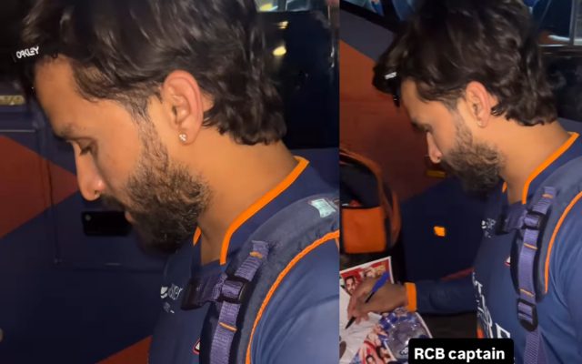 [WATCH]- Rajat Patidar Delights Fan With Autograph On RCB Poster During Madhya Pradesh League 2025