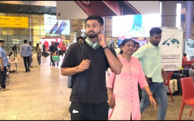 [WATCH] Shreyas Iyer Spotted With Mother At Mumbai Airport