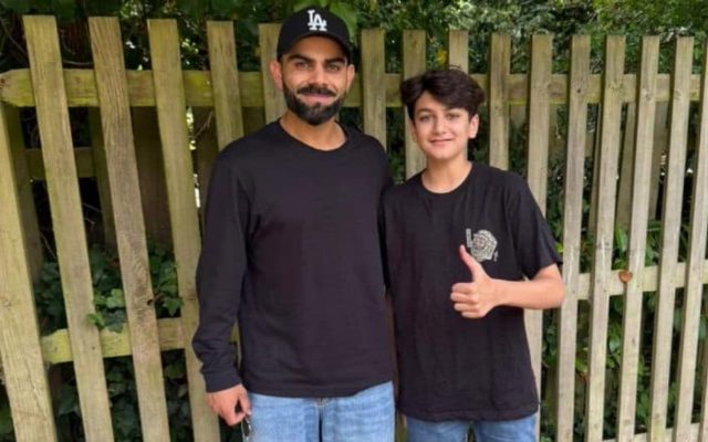 Virat Kohli Meets Young Fan In London