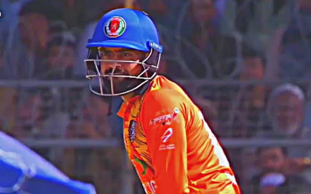 [Watch]: Rashid Khan’s No-Look Six Sends Crowd Into Frenzy In Shpageeza Cricket League 2025