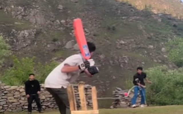 [WATCH] Kashmiri Boys Use A Unique Trick To Stop Cricket Ball From Falling Off Hilltop