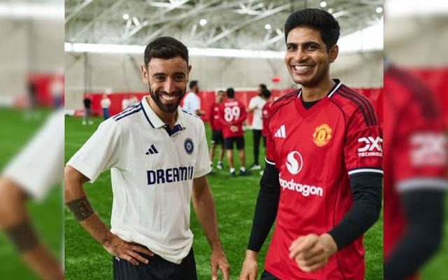 Shubman Gill Meets Manchester United Stars, A Crossover of Cricket and Football Excellence