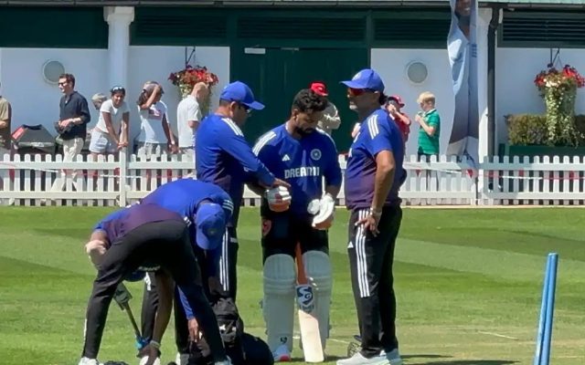 [WATCH]- Injured Rishabh Pant Spotted Practicing In Nets On Day 2 Of 3rd Test vs England