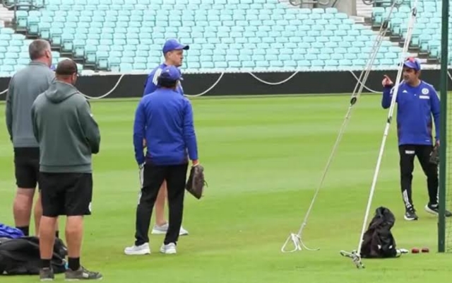 [WATCH]- Gautam Gambhir Meets Oval Pitch Curator Again Ahead Of Final ENG vs IND Test