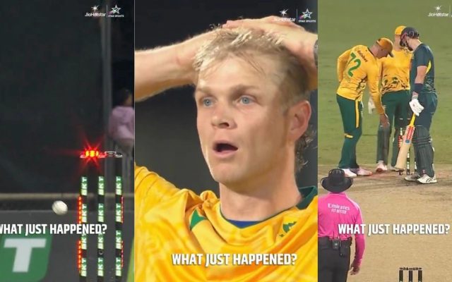 [WATCH]- Corbin Bosch Strikes Stumps, But Bail Refuses To Drop Despite Impact