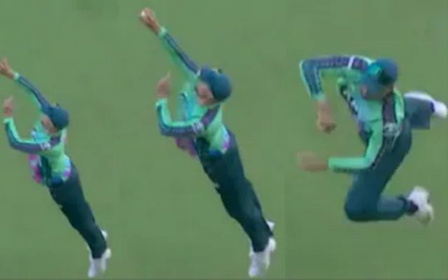 [WATCH]- Will Jacks Pulls Off Stunning One-Handed Flying Catch In The Hundred