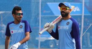 Yuzvendra Chahal and Virat Kohli