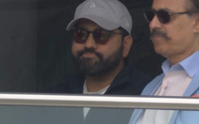 [WATCH]- Rohit Sharma Makes Appearance At The Oval During Day 3