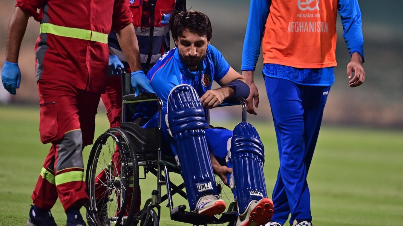 Rahmat Shah Stretchered Off After Suffering Calf Injury