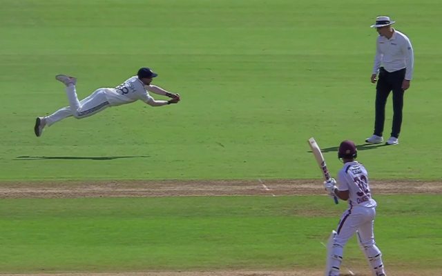 [WATCH]- Nitish Kumar Reddy Takes Stunning Catch To Dismiss Chanderpaul On Day 3 Of IND vs WI 2025 Test