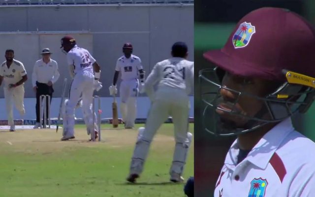 [WATCH]- Jasprit Bumrah Breaks Key Partnership, Dismissing Khary Pierre On Day 3 Of IND vs WI 2nd Test