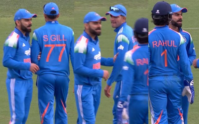 [WATCH]- Virat Kohli Seen Strategizing With Shubman Gill In 3rd ODI