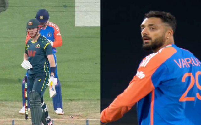 [WATCH]- Varun Chakaravarthy’s Twin Strikes Revive India’s Hopes In 3rd T20I Against Australia