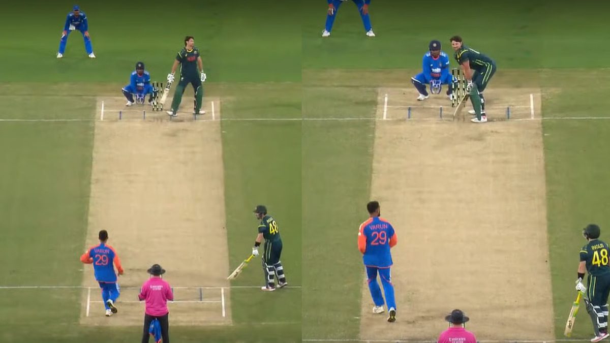 [WATCH]- Tim David And Varun Chakravarthy’s Funny Standoff Sparks Laughter During 2nd IND vs AUS T20